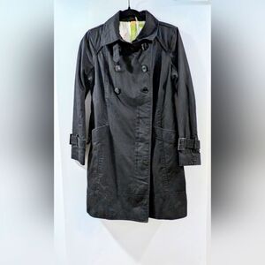 Soia & Kyo Black Double-Breasted Trench Coat